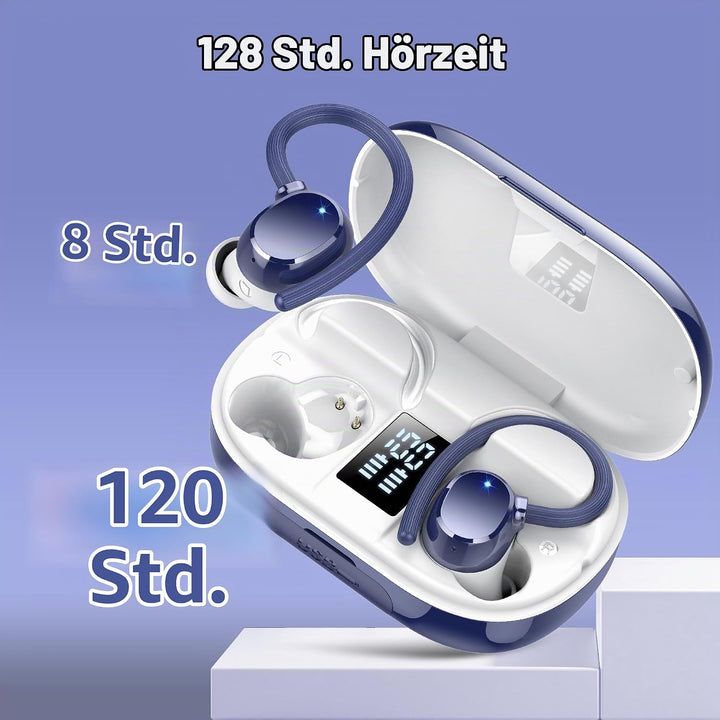 Bluetooth Kopfhörer Sport, 128Std Kopfhörer Kabellos Bluetooth 5.3, ENC Noise Cancelling Mic, HiFi S