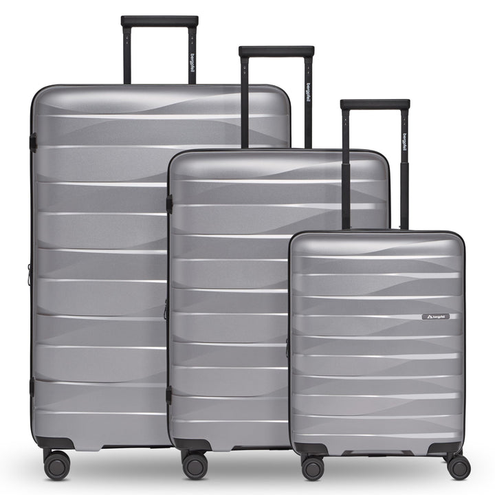 Koffer-Set 3-teilig |Hochwertiges Polypropylen-Material |mit Dehnfalte erweiterbares Koffer-Set Unis