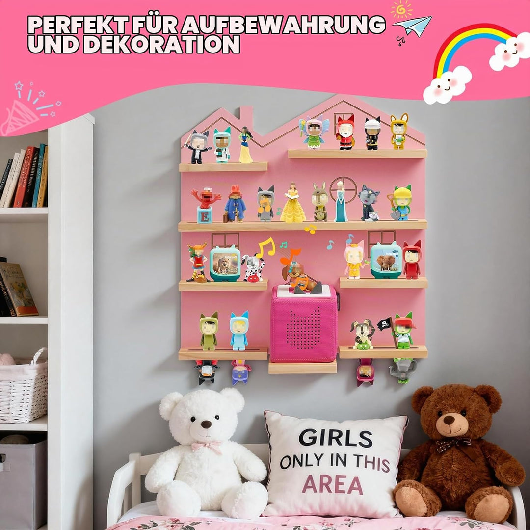 Haus Tonie Regal für Toniebox Starter Tonie Regal Wandmontage für alle Ihre Tonie Zubehör Magnetisch