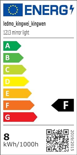 Kingwen LED Spiegelleuchte 40cm spiegellampe 6000K beleuchtung bad Kaltweiss Badzimmer Schminklicht