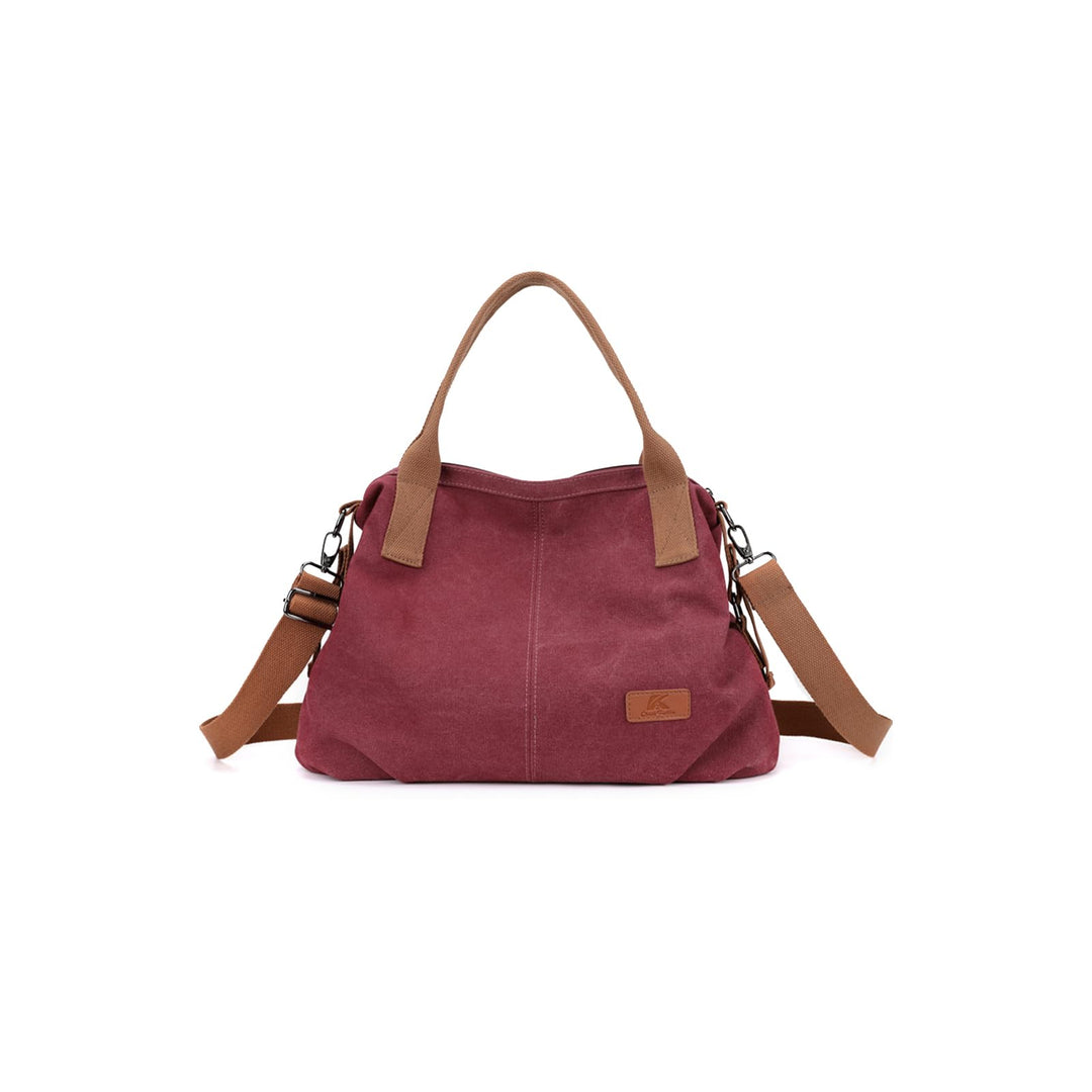 CORIOS Damen Canvas Schultertasche Grosse Kapazität Umhängetasche Casual Handtasche Leichtgewicht To
