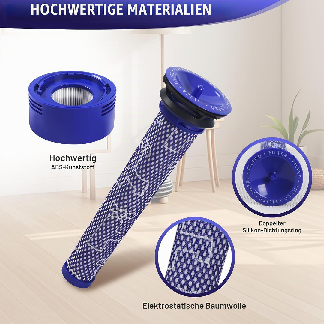 10 Stück für Dyson V8 V7 Filter,V8 V7 Ersatzteile Filter Zubehör set für Dyson,5x Vorfilter + 5x HEP