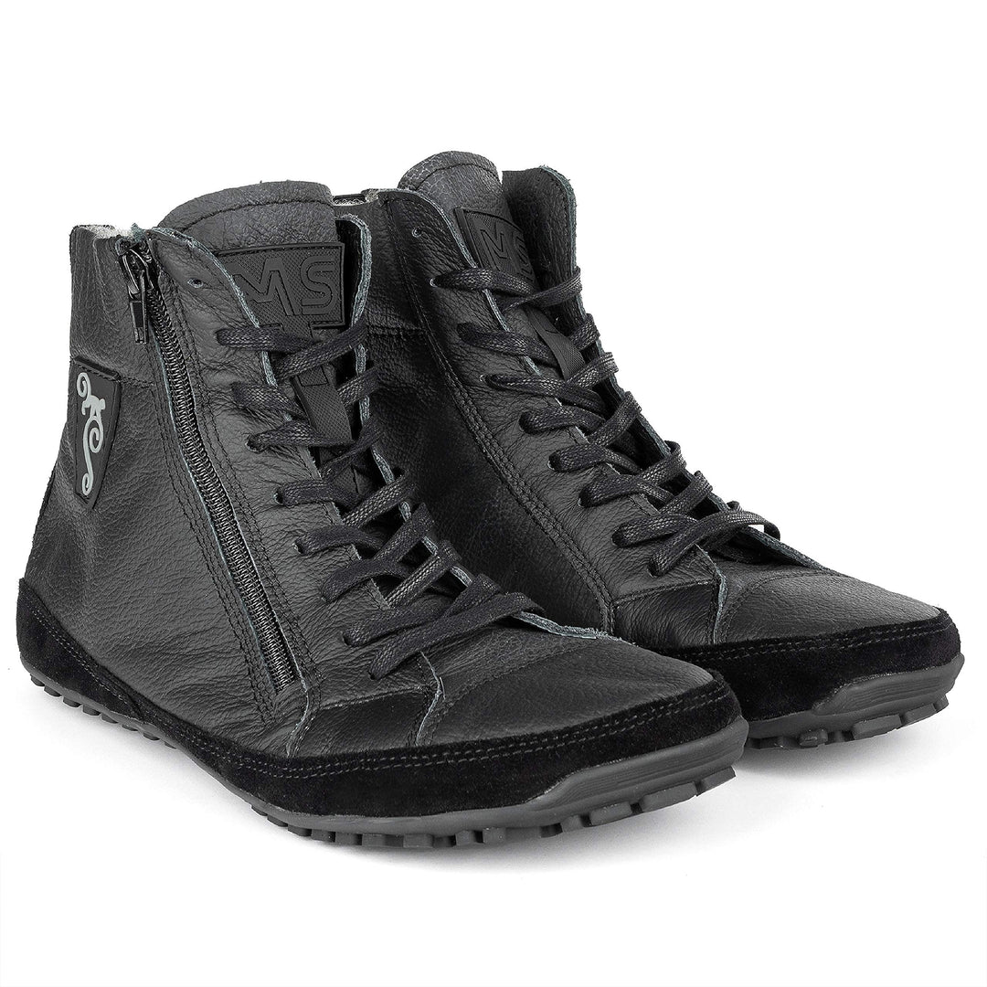 Magical Shoes Barfussschuhe gefüttert für Damen &amp; Herren, Schnürstiefel, Stiefel Winter, minimalisti