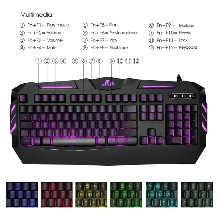 Gaming_Tastaturen RK900 (7 colori singoli)