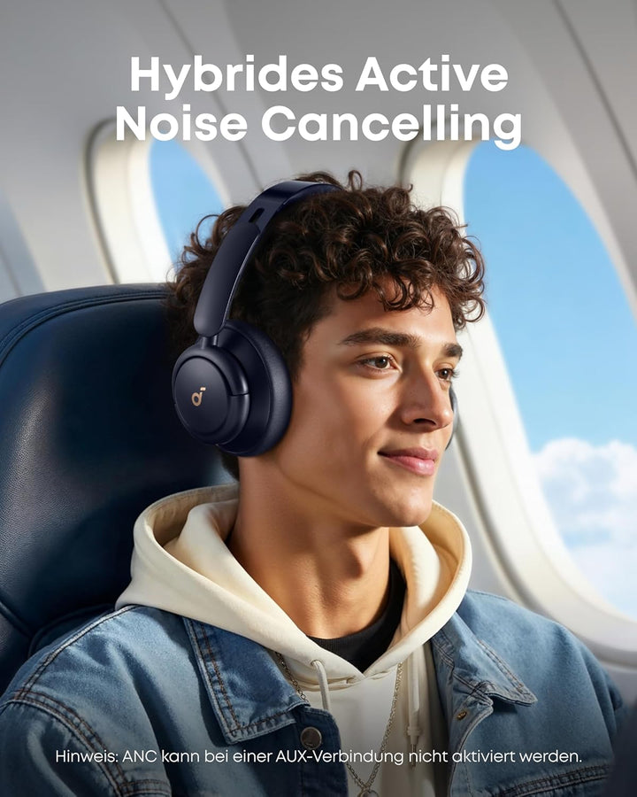 soundcore by Anker Q30 Bluetooth Kopfhörer, Hybrid Active Geräuschisolierung, Individuelle Modi, Hi-