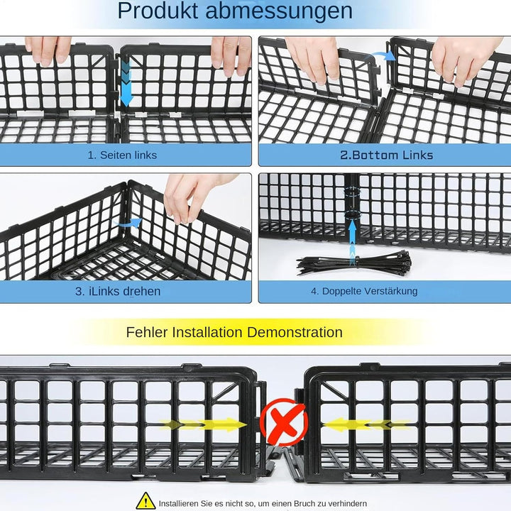 Schutzgitter für unter die Couch | Unter-Bett-Sperre für Katzen und Spielzeug - 12er Set Einfache Mo