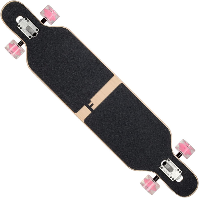 FunTomia Longboard mit 3 Flex Stufen Drop Through Cruiser Komplettboard Mach1 Speed Kugellager T-Too