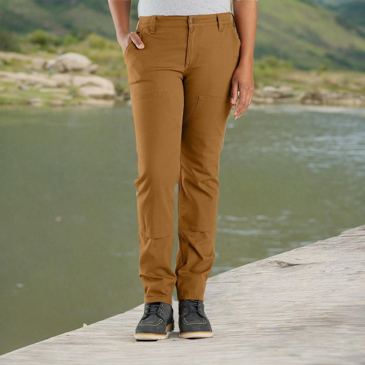 Carhartt Damen Rugged Flex Loose Fit Canvas Double-Front Work Pant Hose XXS Braun (Carhartt Brown),