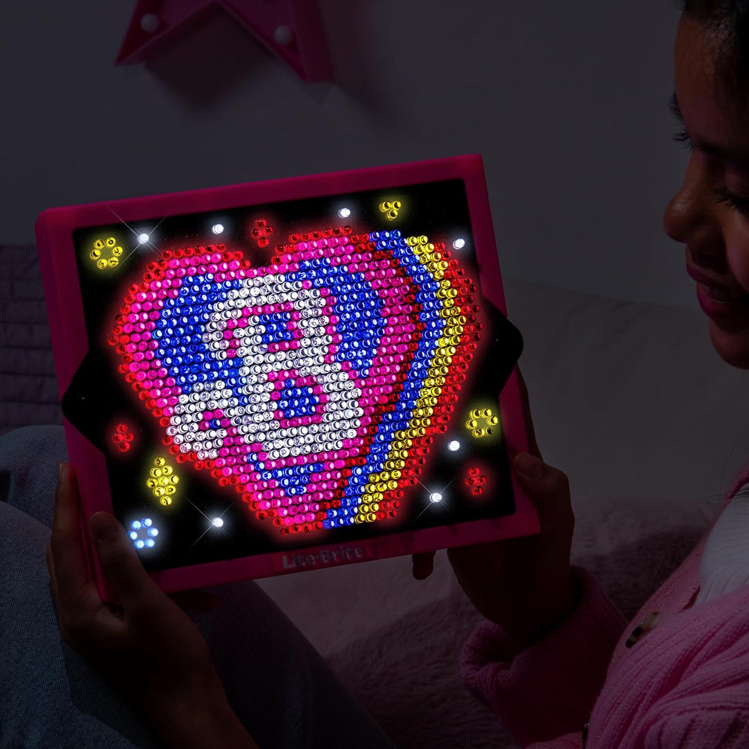 Lite Brite Super Bright HD Barbie-Edition - LED Leucht-Zeichentafel, Neon Effekt Leuchtkunst, kreati