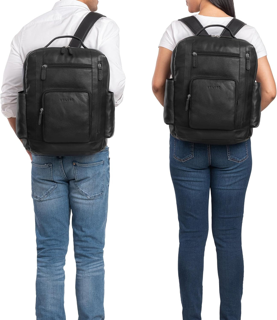 STILORD 'Archibald' Leder Business Rucksack Damen und Herren Laptop Rucksack 15,6 Zoll Arbeitstasche