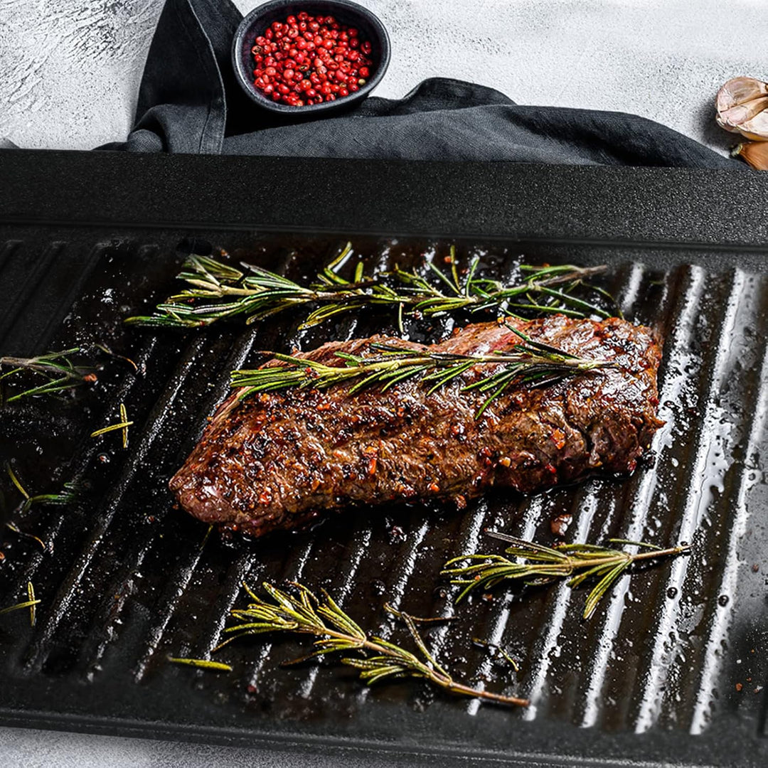 Dutch Oven Set 12-teilig in Holzkiste BBQ Feuertopf mit Füssen und Deckel, Gusseisen Topf Schmortopf