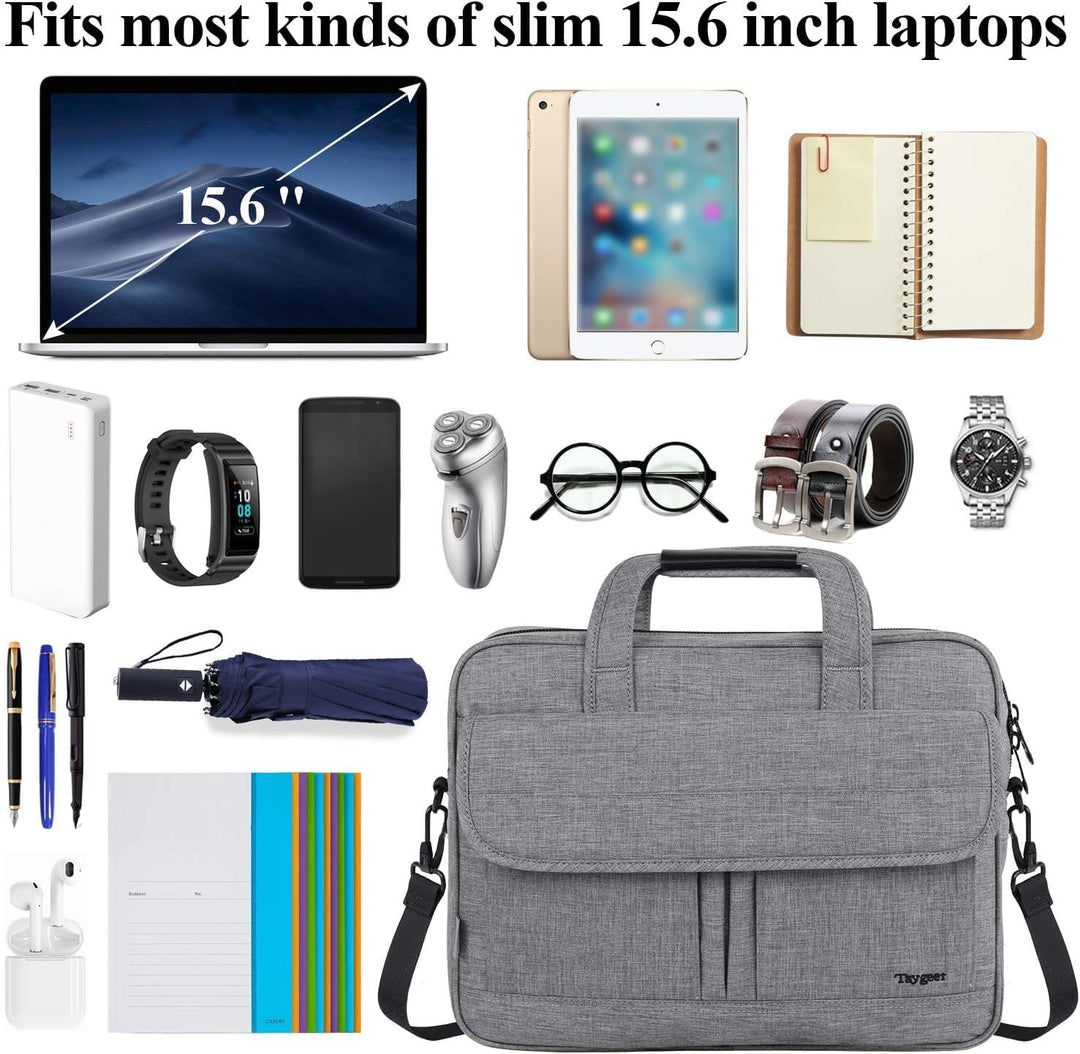 Taygeer Laptoptasche 15.6 Zoll, Wasserdicht Aktentasche Notebooktasche Laptop Umhängetasche Computer