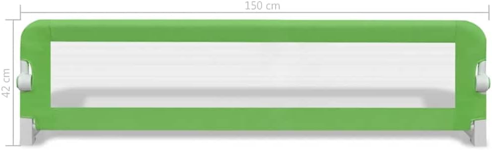 vidaXL 2X Bettschutzgitter Grün 150cm Bettgitter Kinderbettgitter Kinderbett 150 x 42 cm Grün, 150 x