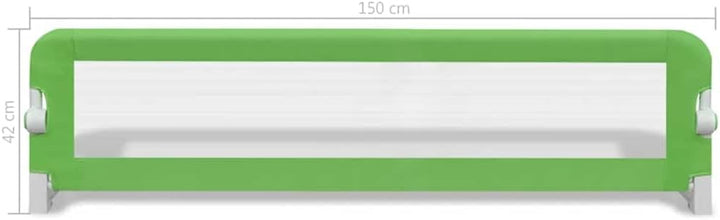 vidaXL 2X Bettschutzgitter Grün 150cm Bettgitter Kinderbettgitter Kinderbett 150 x 42 cm Grün, 150 x