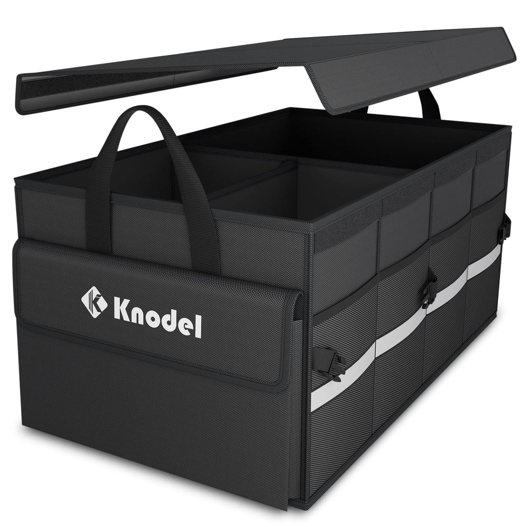 K KNODEL Autostruktur-Organisator mit faltbarem Deckel, Autospeicherbox und tasche, grosser Kofferra