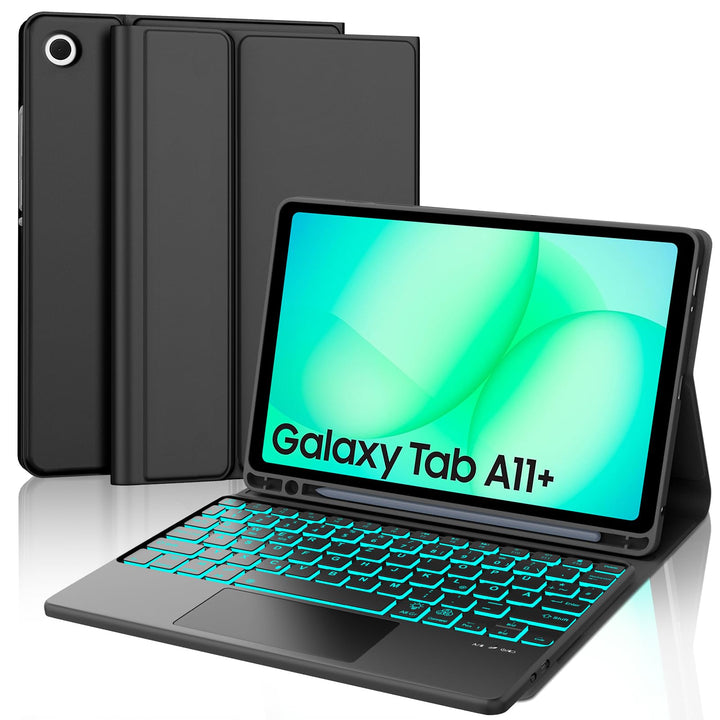 Tastatur mit Touchpad für Samsung Galaxy Tab A11 Plus/A9 Plus 11 Zoll 2025&2023, Hülle mit QWERTZ De