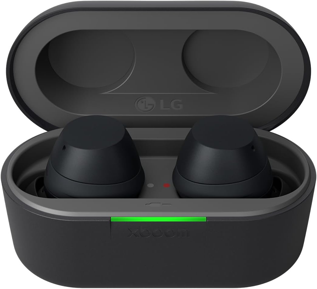 LG xboom Buds Plus by will.i.am Bluetooth Kopfhörer (xboom Signature Sound IPX-4, UVnano, Plug & Wir