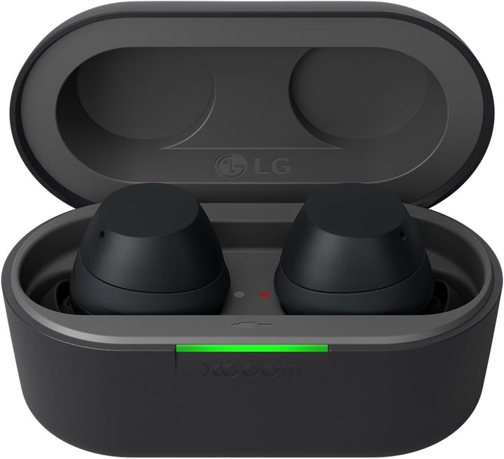 LG xboom Buds Plus by will.i.am Bluetooth Kopfhörer (xboom Signature Sound IPX-4, UVnano, Plug & Wir
