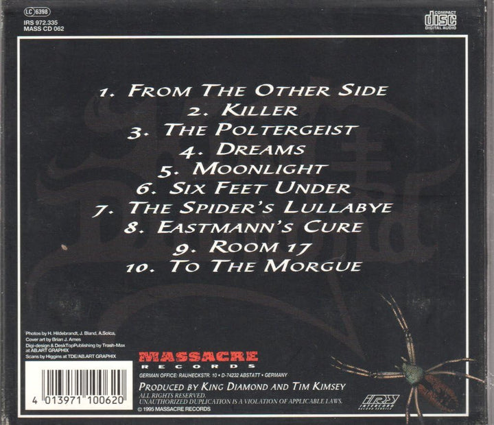The Spider's Lullabye, Audio-CD