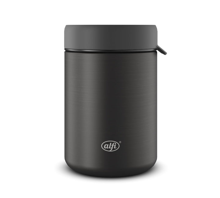 alfi ISO FOOD MUG 350ml, Schwarz, Edelstahl Thermobehälter für Essen, Isolierbehälter für Suppen, Sa