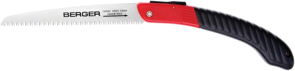 Berger Klappsäge 64650 aus Kohlenstoffstahl mit austauschbarem Sägeblatt, Länge: 18 cm Klappsäge 180