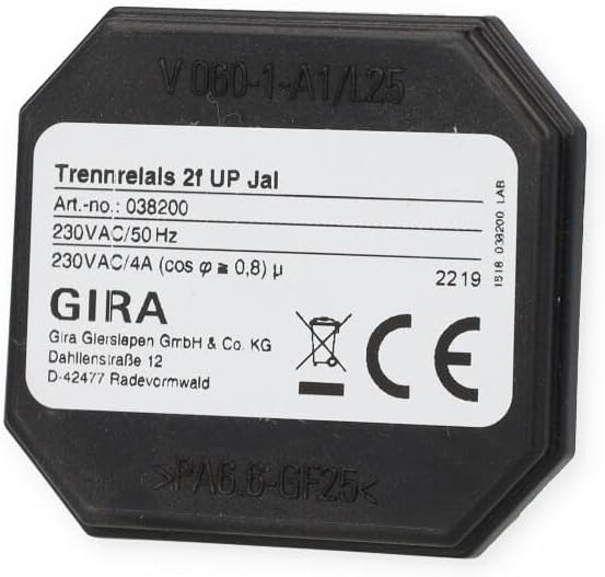 Gira Trennrelais 2 fach UP 038200