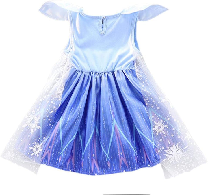 Lito Angels Schneekönigin Elsa Kleid mit Schleppe und Zubehör für Kinder Mädchen Eiskönigin 2 Prinze