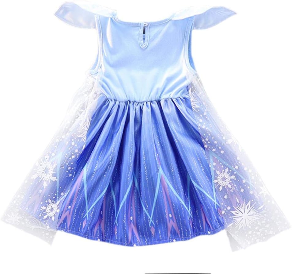 Lito Angels Schneekönigin Elsa Kleid mit Schleppe und Zubehör für Kinder Mädchen Eiskönigin 2 Prinze