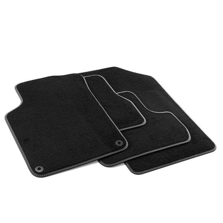 MDM PRO-578 Fussmatten für Citroen C3 II / DS3 2010>2016, Passgenau Velours Kunstlederkanten und dop