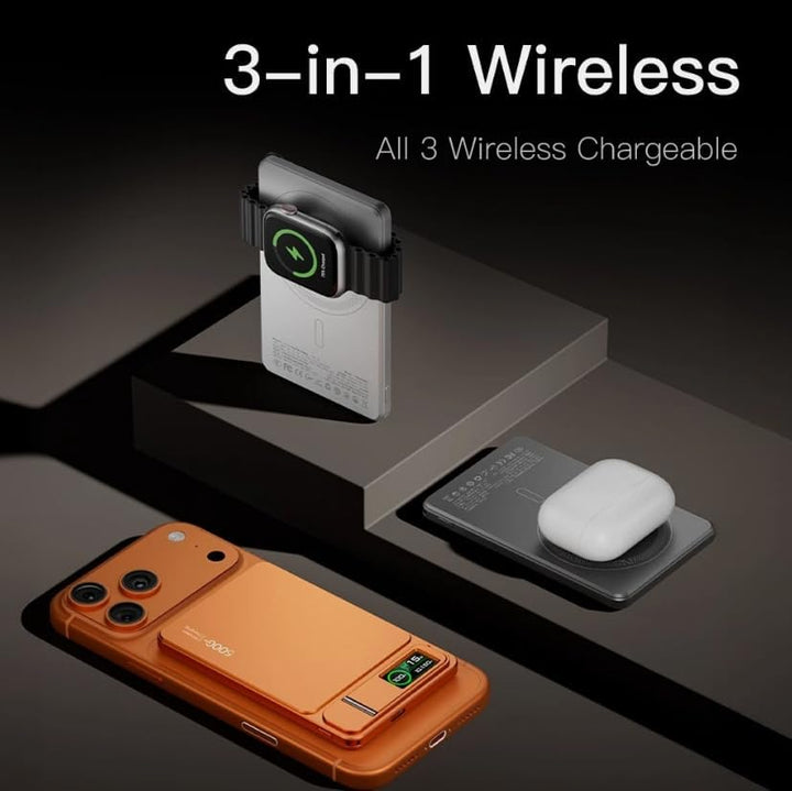 ARMN Powerbank 10.000mAh für MagSafe Extra Slim, Schnellladefunktion, kompatibel mit iPhone 14 15 16