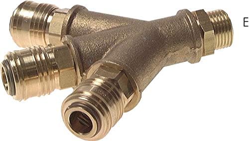 3-fach-Luftweiche mit Kupplungsdosen, G 1/2" Ausführung:3-fach Eingang E:G 1/2"