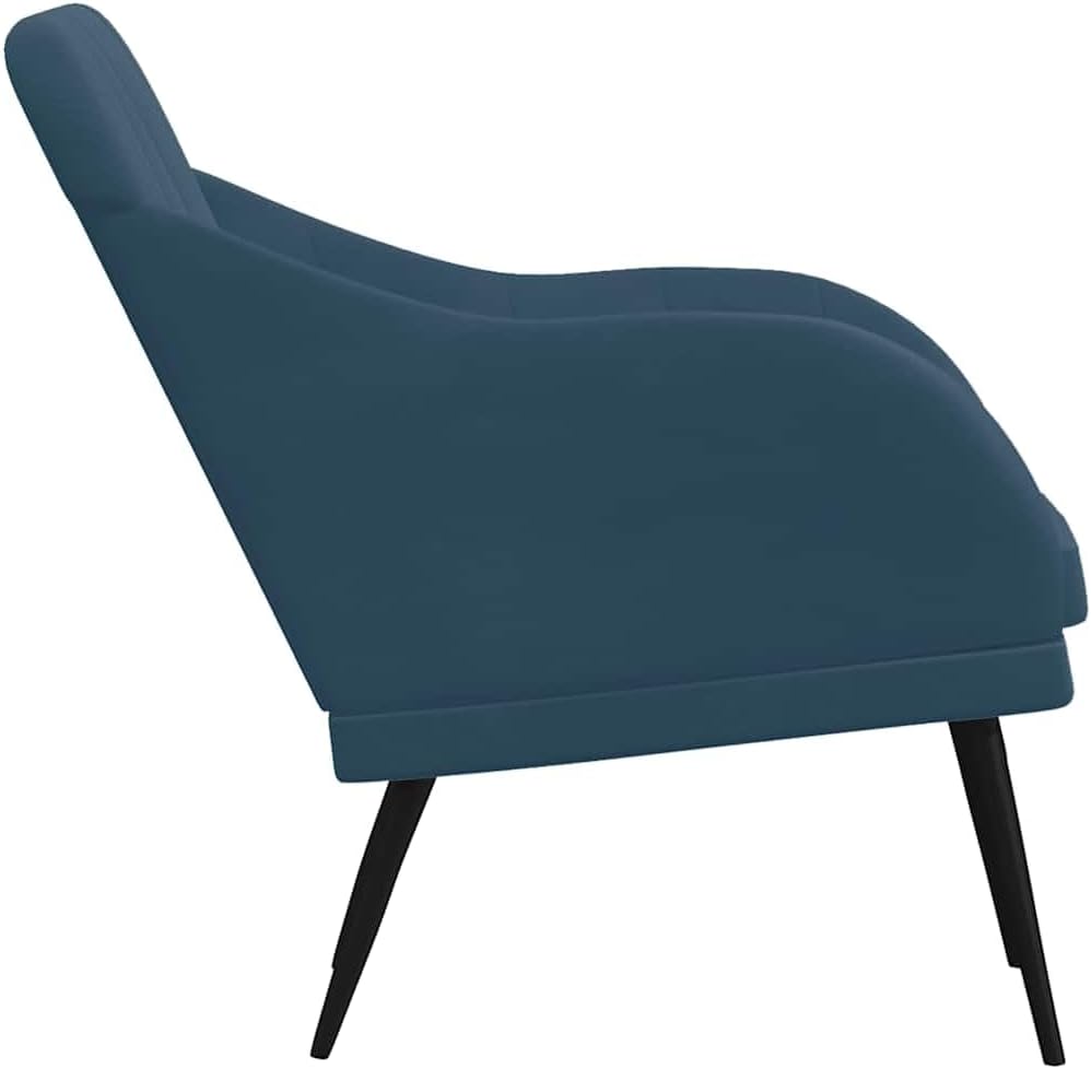vidaXL Sessel Blau 63x76x80 cm Samt, Blau