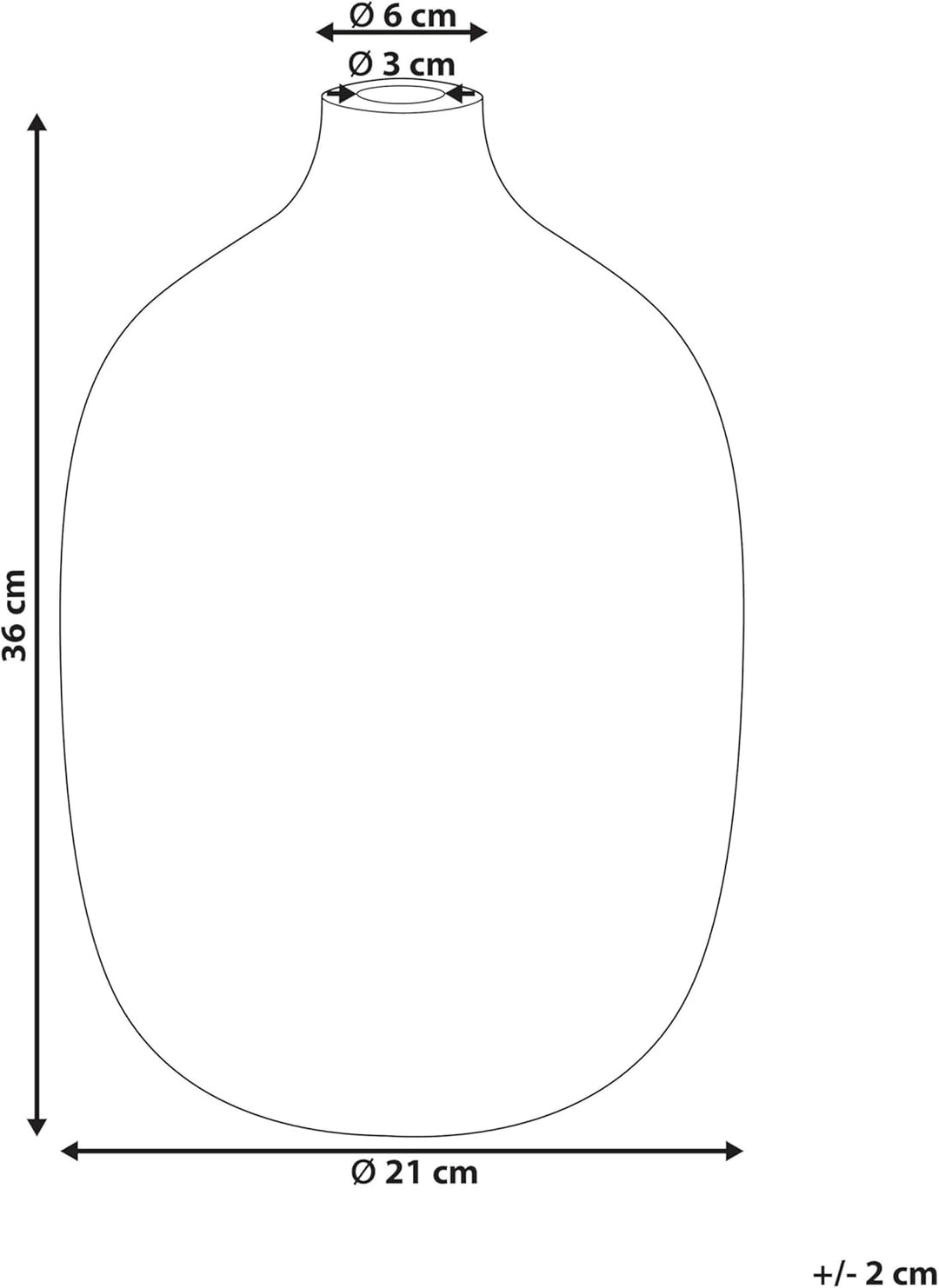 Ovale Blumenvase Terrakotta handgefertigt grau-weiss 36 cm bauchig Modern Vigo