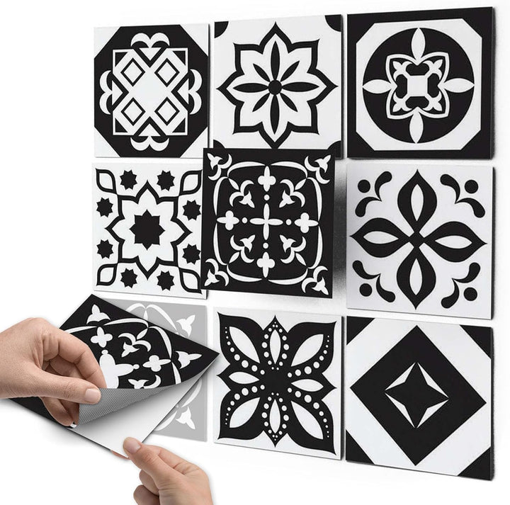 30 Stück Klebefliesen Folie 20x20 cm für Bad und Küche - Fliesenfolie, Fliesenfaufkleber - Stickerfl