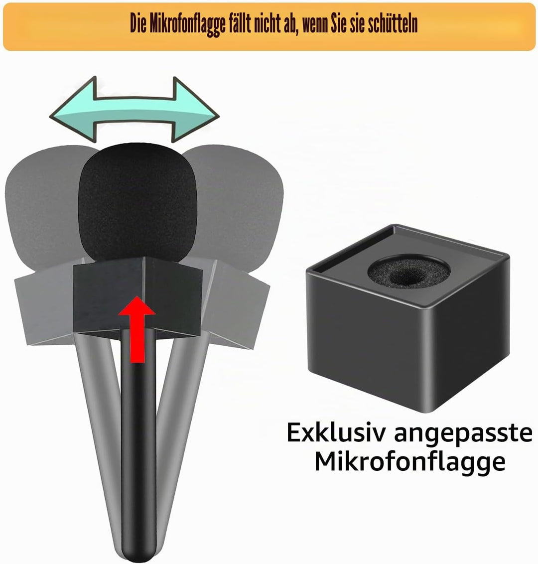 Ständer Halter Mic Flag für DJI Mic 3/Mini/2/Rode Wireless Micro/GO II/Insta360 Air Handle Rig Wirel