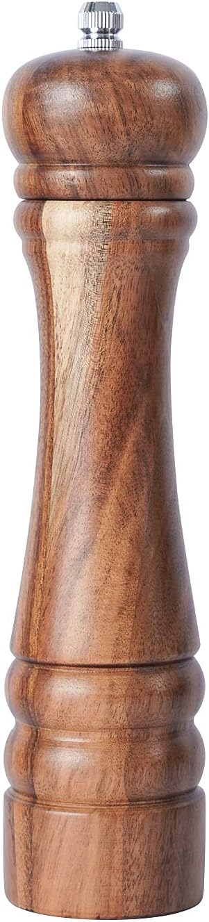 Pfeffermühle aus Akazienholz mit Keramikmahlwerk, H 21 cm 1 Stück-21cm, 1 Stück-21cm