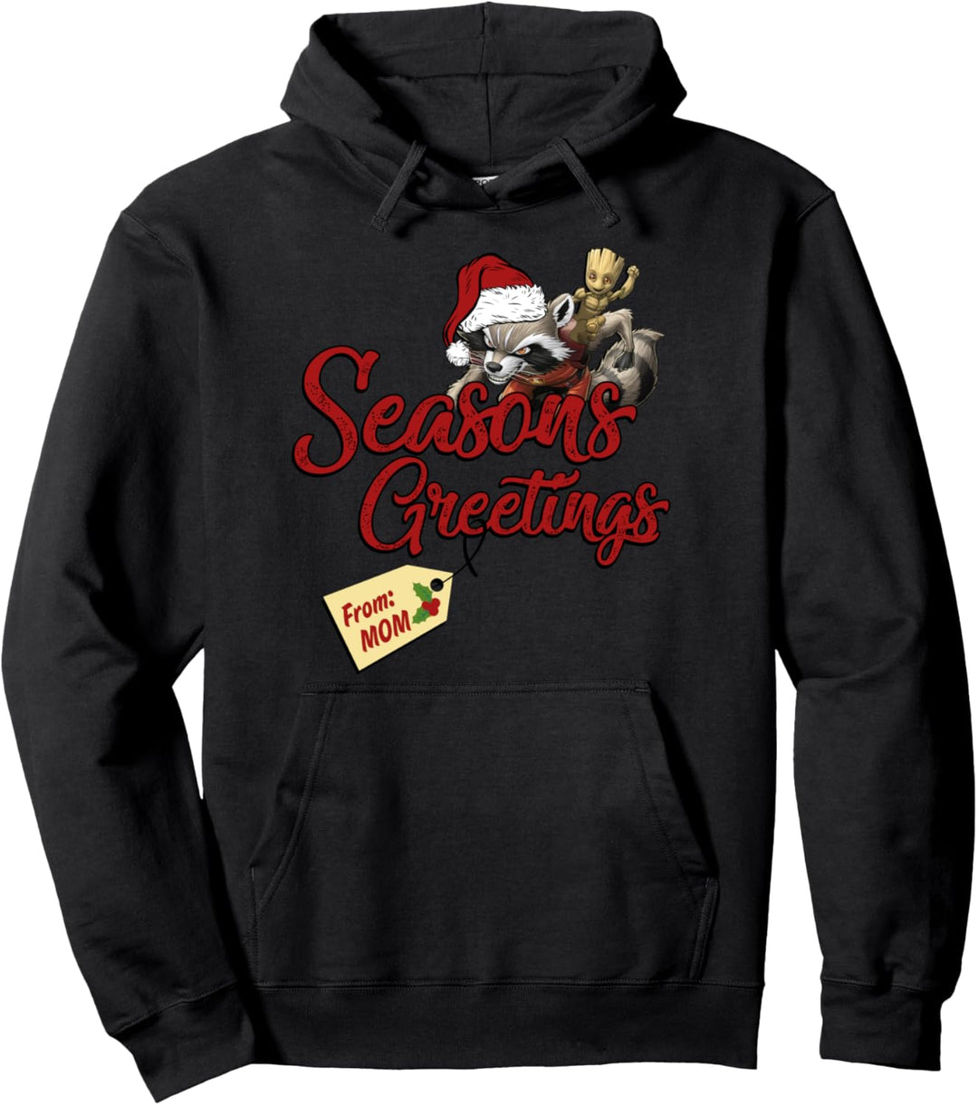 Marvel Groot Rocket Greetings From Mom Weihnachten Pullover Hoodie