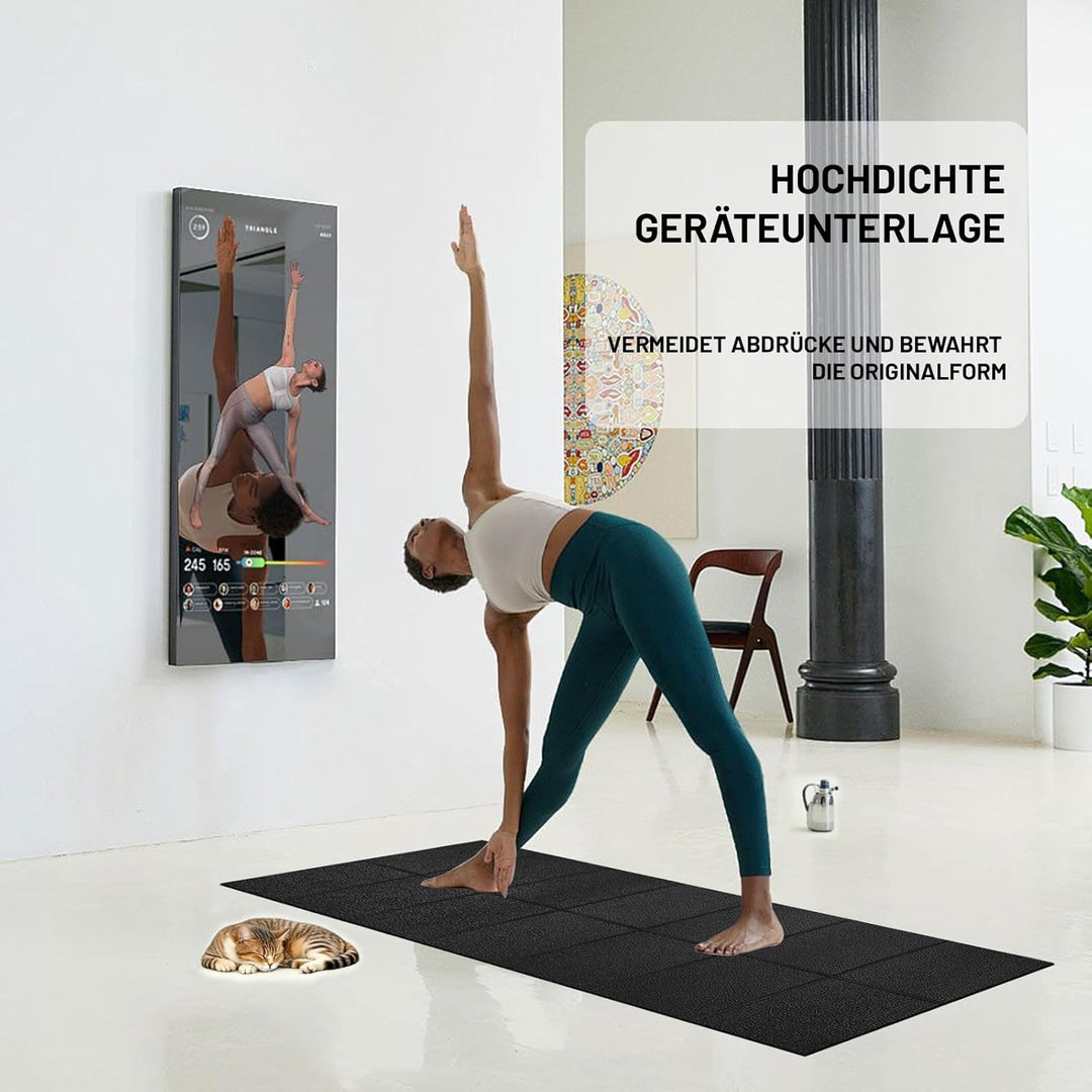 Faltbare Bodenschutzmatte Fitnessgerät (120*80/200*90 cm) - Laufband Matte 6mm Dicke - langlebig, ru