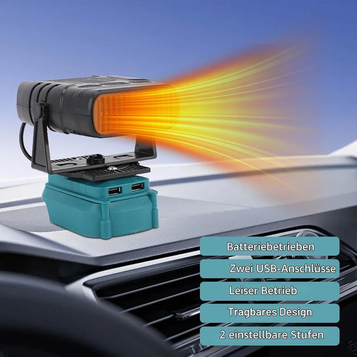 Cuifati Batteriebetriebene Raumheizung, Tragbarer 200-W-Autoheizlüfter, Konstante Temperatur, Elektr