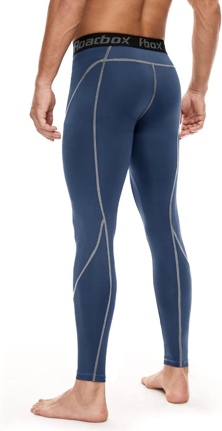 Roadbox Kompressionshose Herren Laufhose Lang für Sport, Training, Fitness, Radfahren, Yoga, Wandern