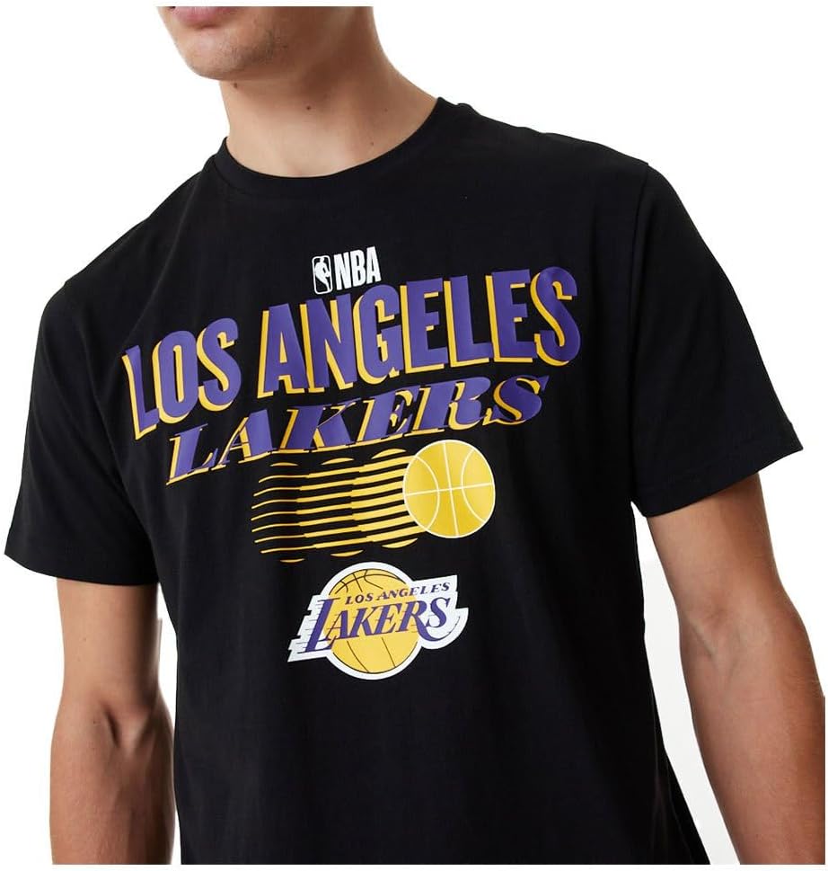 New Era Herren NBA Team Graphic Tee Loslak Blktrp T-Shirt mit kurzen Ärmeln XL Schwarz, XL Schwarz