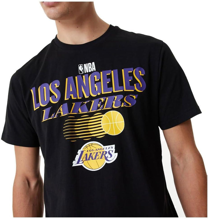 New Era Herren NBA Team Graphic Tee Loslak Blktrp T-Shirt mit kurzen Ärmeln XL Schwarz, XL Schwarz