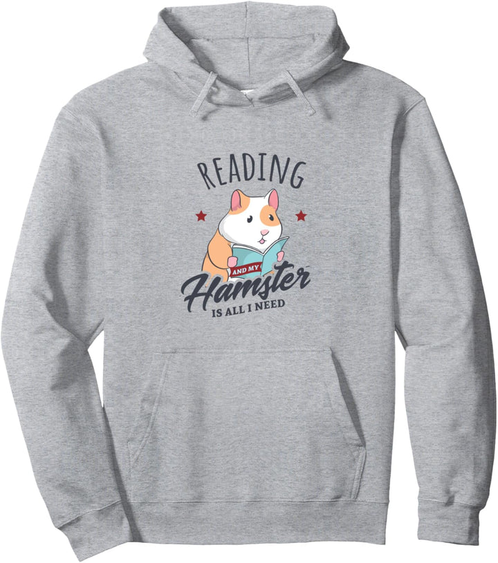 Lesen und Hamster Ironisch Niedliche Leseratte Pullover Hoodie