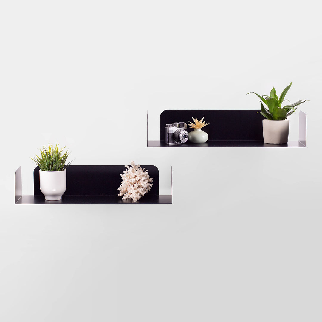 D-Segno Wandregal Metall - Regal Wand, Einzigartiges minimalistisches und modernes Design, Wandbuchh