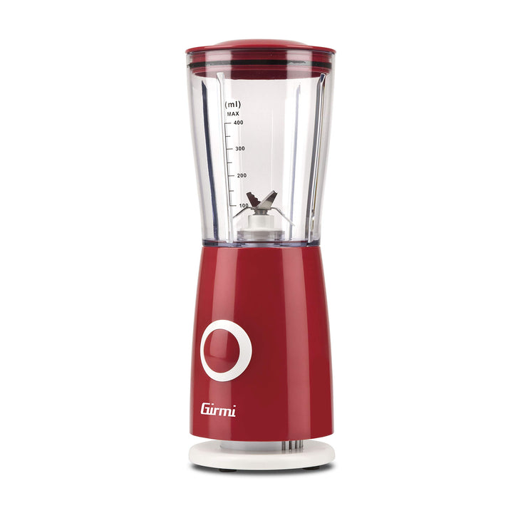 Girmi FR03 Elektrischer Standmixer, 170 W, 4 Klingen aus Edelstahl, 500 ml, Rot, Rot