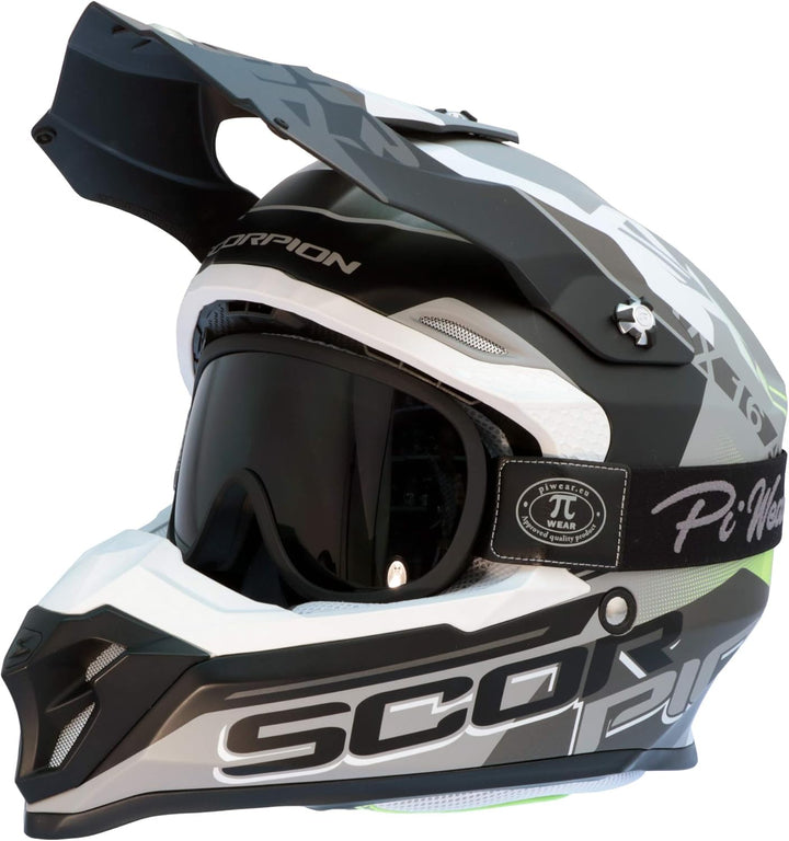 PiWear Arizona Motorradbrille Überbrille für Brillenträger Retro gepolstert beschlagfrei Rahmen und