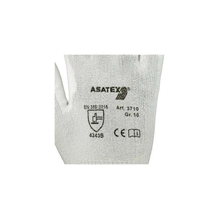 Asatex 3710 6 Klasse 3 Schnittschutzhandschuhe, weiss, 7, 7