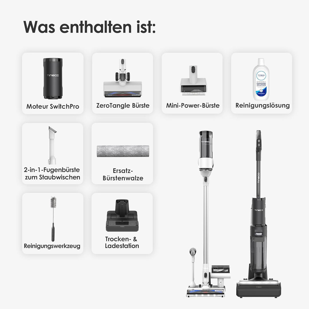 Tineco Floor ONE Switch S7 Nass Trockensauger, Saugwischer 40min, Staubsauger 65min, 70℃ Flashdry, B