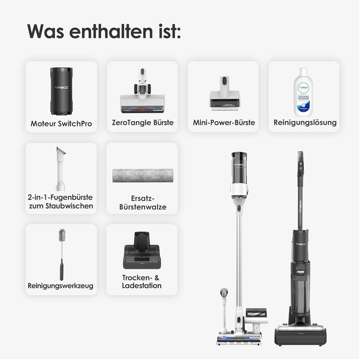Tineco Floor ONE Switch S7 Nass Trockensauger, Saugwischer 40min, Staubsauger 65min, 70℃ Flashdry, B