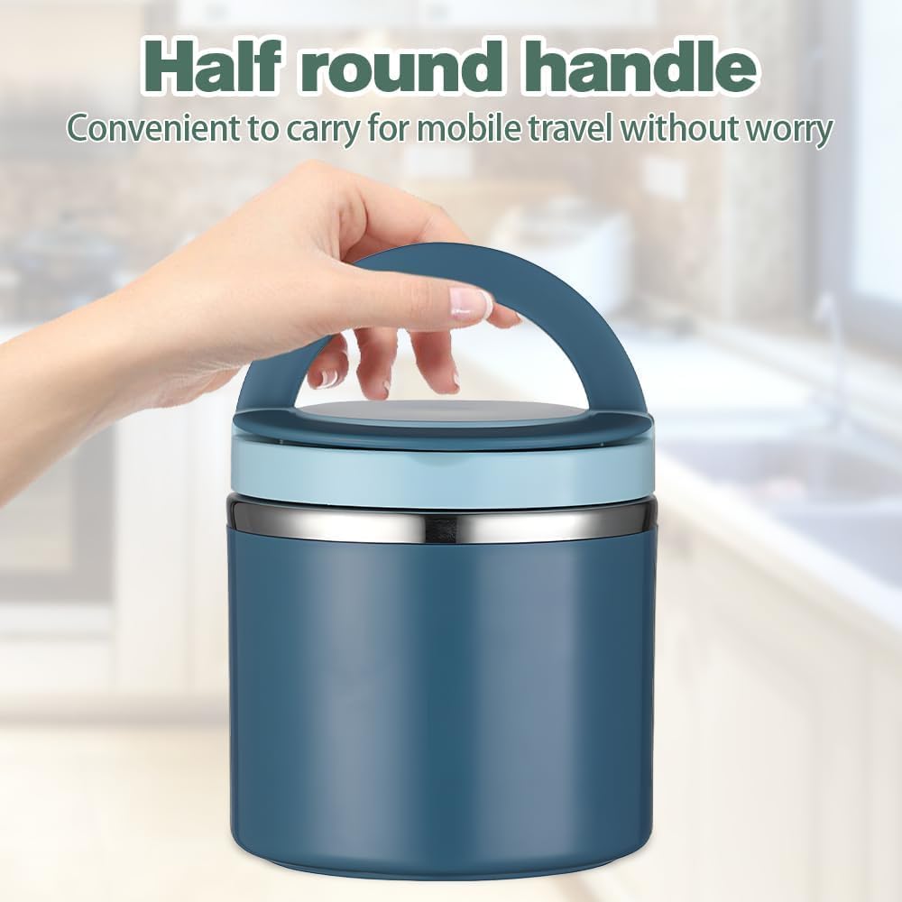 1 L Thermobehälter für Essen, Thermo Lunchbox Warmhalten Essen Edelstahl Speisebehälter Thermobehält
